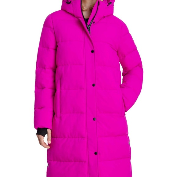 Gorgeous BCBGeneration Hooded Puffer Coat in Hot Pink xs extra small new - Picture 14 of 15